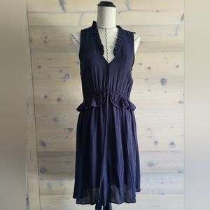 H&M V Neck Ruffle Dress with Tassles size 6